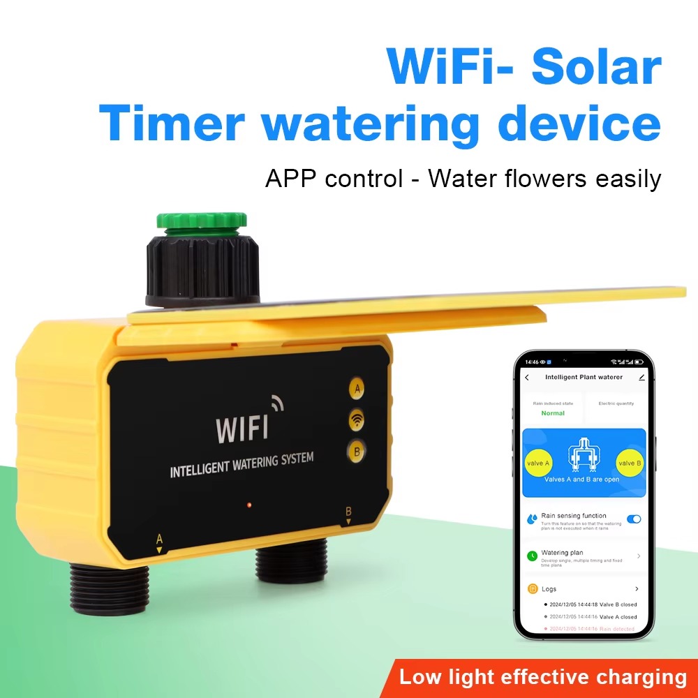 Smart Garden Hose Timer - Contrôleur d'irrigation solaire WIFI 1/2 sortie,