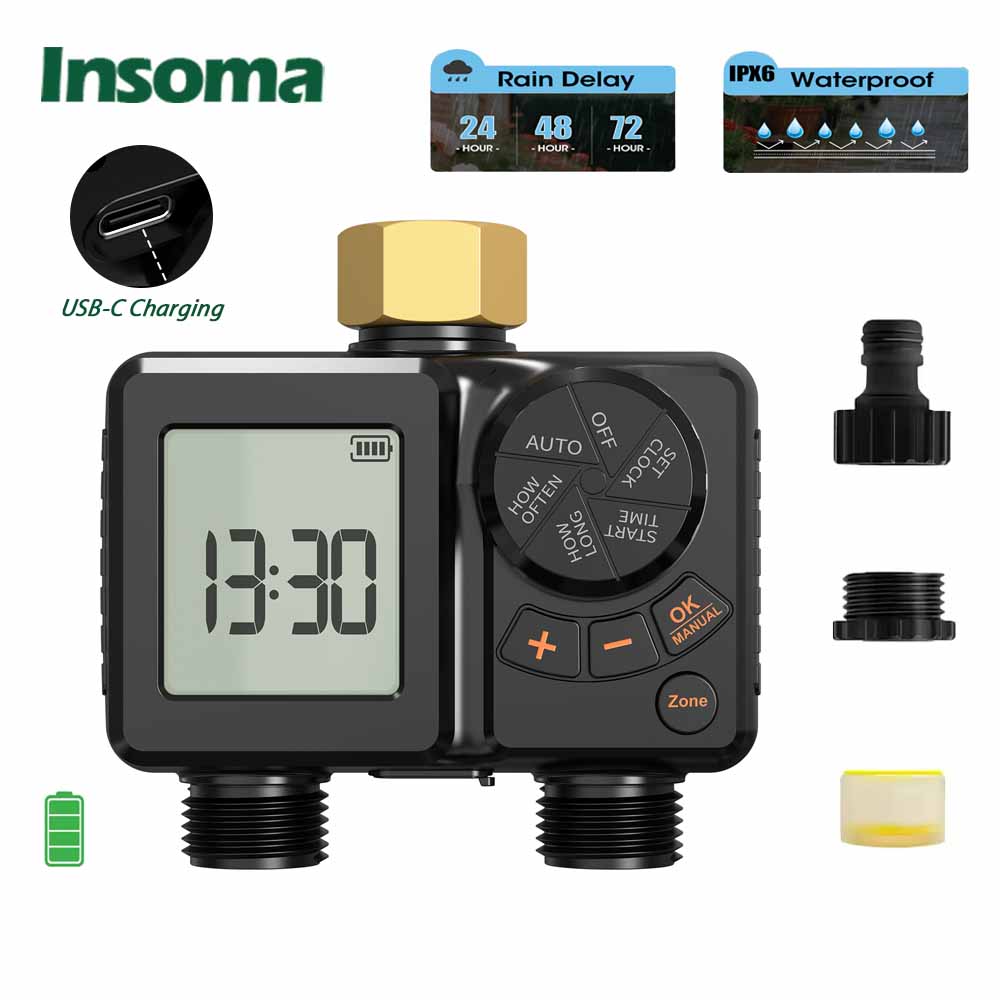 Smart Garden Hose Timer - INSOMA IPX6 Minuteur d'arrosage de jardin
