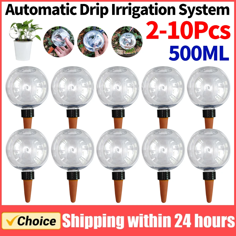 Plant Watering Globe - Système d'irrigation goutte-à-goutte automatique 2-10 pièces,