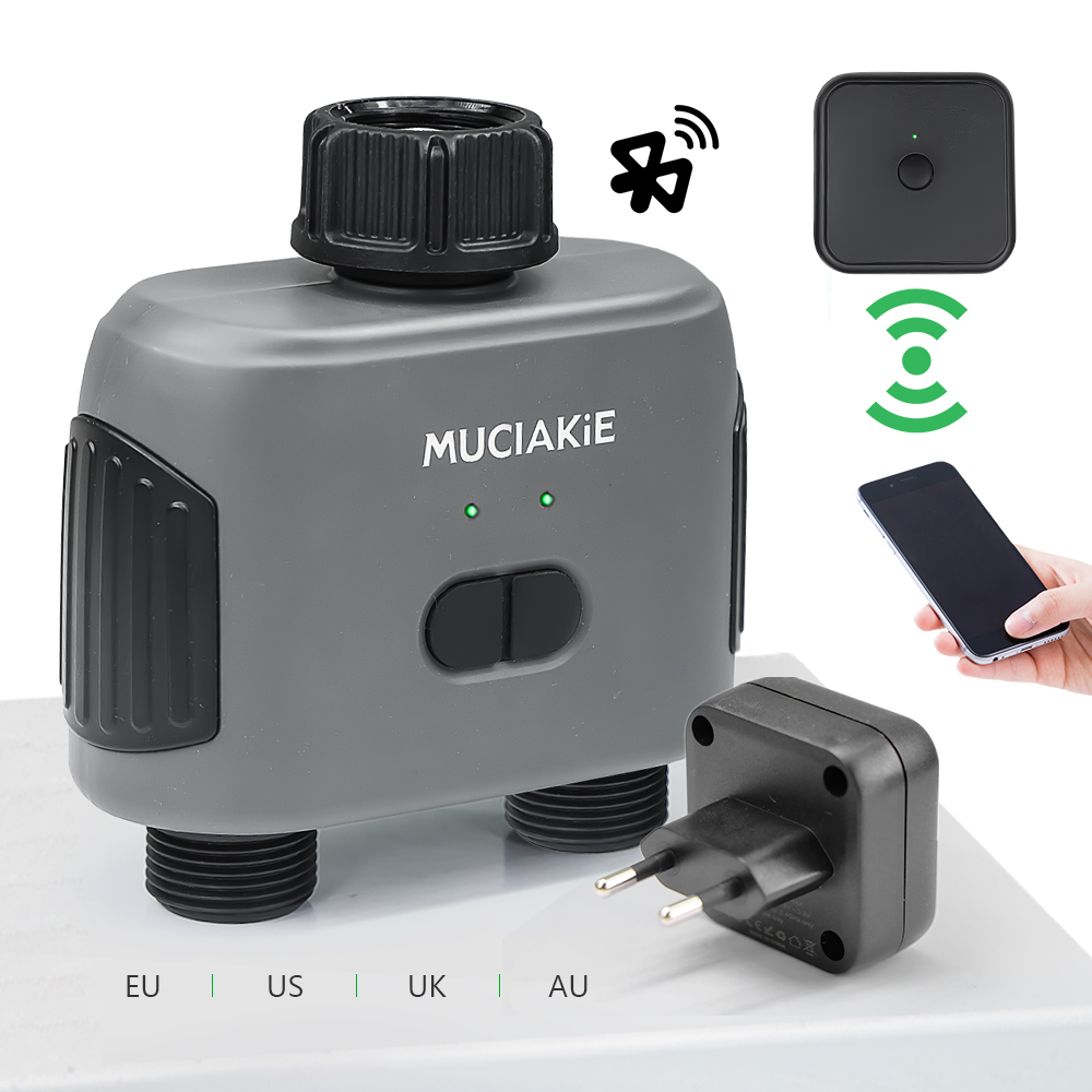 Smart Garden Uk - Minuterie d'arrosage intelligente bidirectionnelle, Compatible Wifi/Bluetooth,