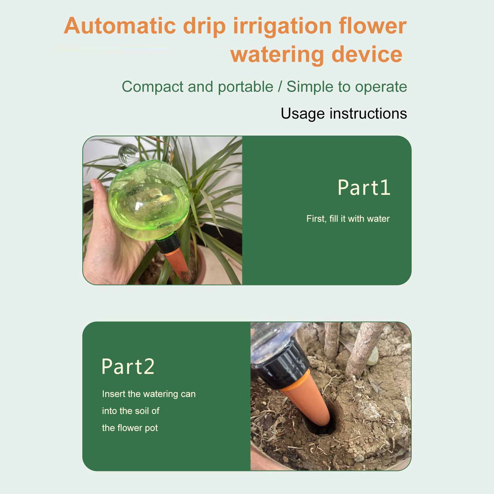 Plant Watering Globe - Globes d'arrosage automatiques 500 ml, arrosage