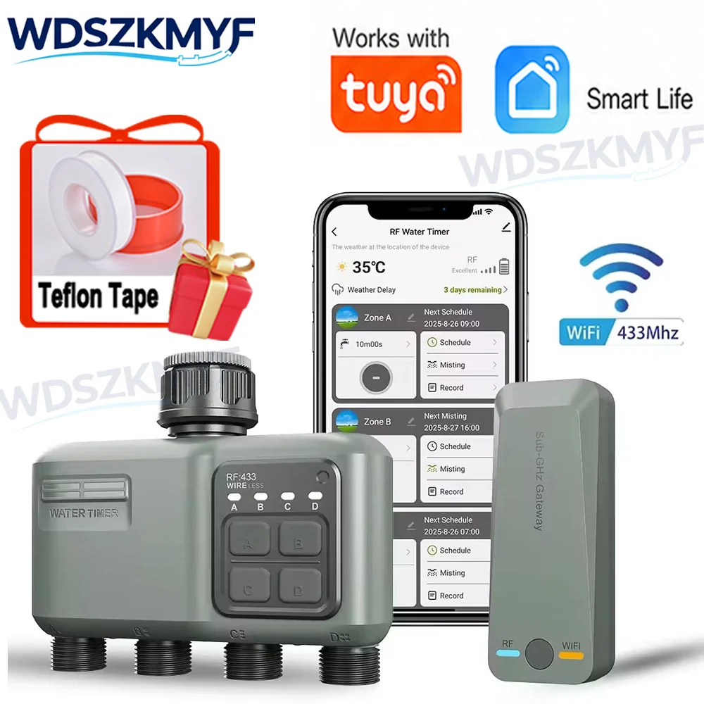 Smart Garden Products - Programmateur d'arrosage intelligent WiFi RF433 pour