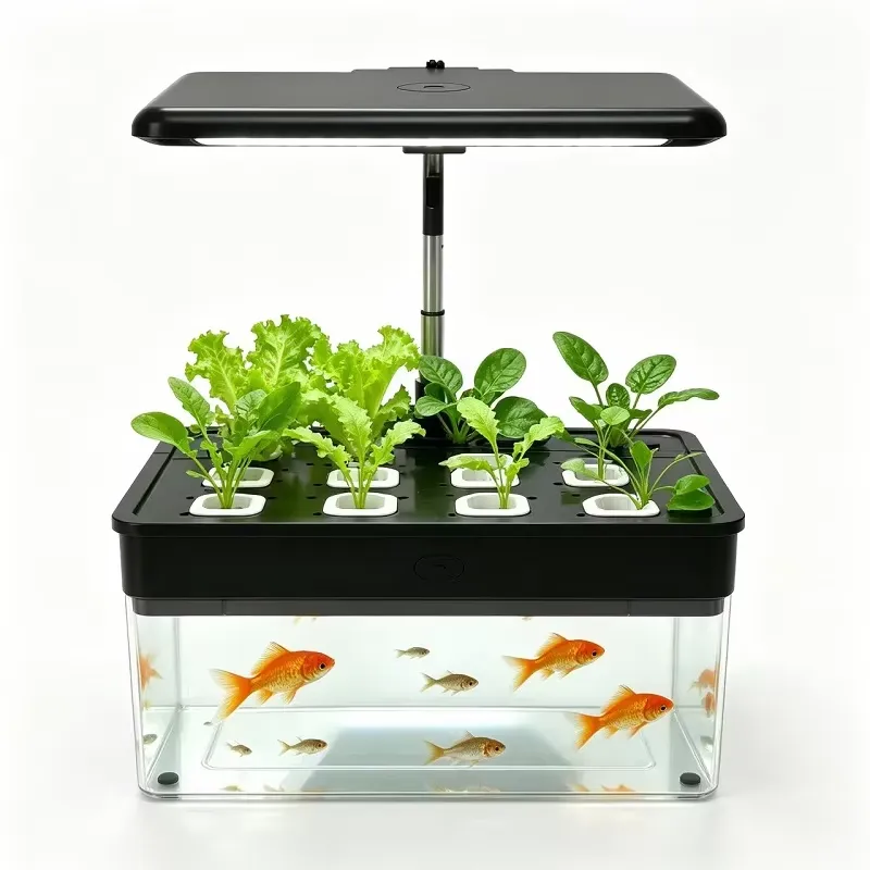 Aquaponics Home Kit - Système hydroponique à 12 compartiments, aquarium