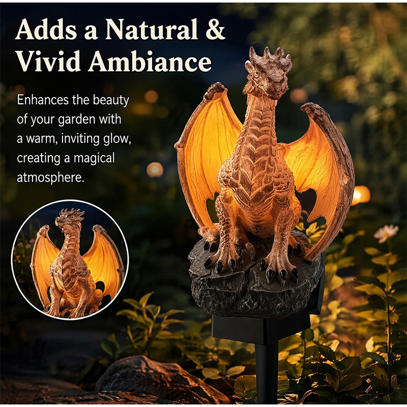 Lampe solaire de jardin Dragon - Smart Garden Ornaments avis et prix