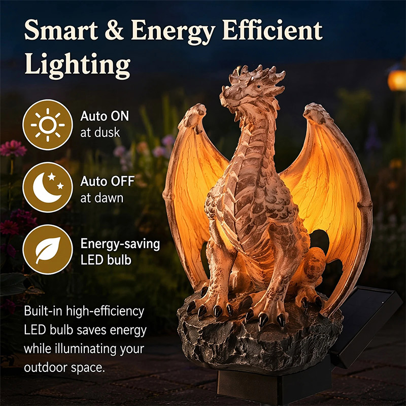 Lampe solaire de jardin Dragon - Smart Garden Ornaments avis et prix