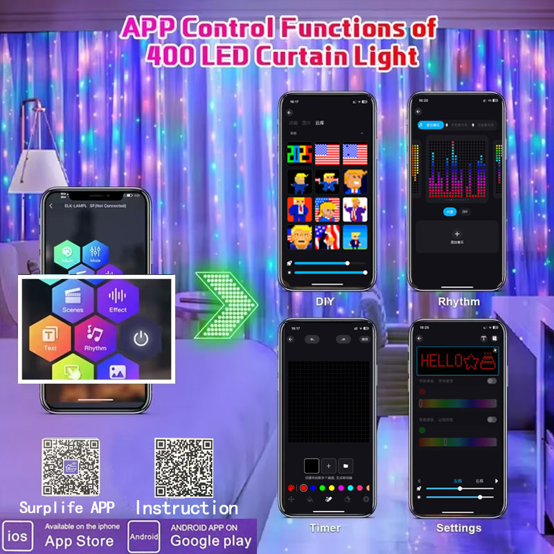 Rideaux lumineux LED intellige - App Smart Garden avis et prix