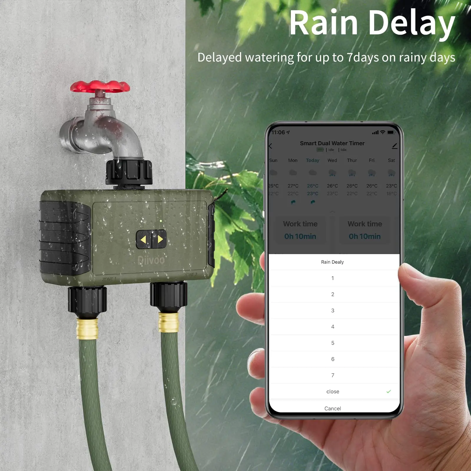 Arroseur programmable Diivoo p - Smart Garden Hose Timer avis et prix