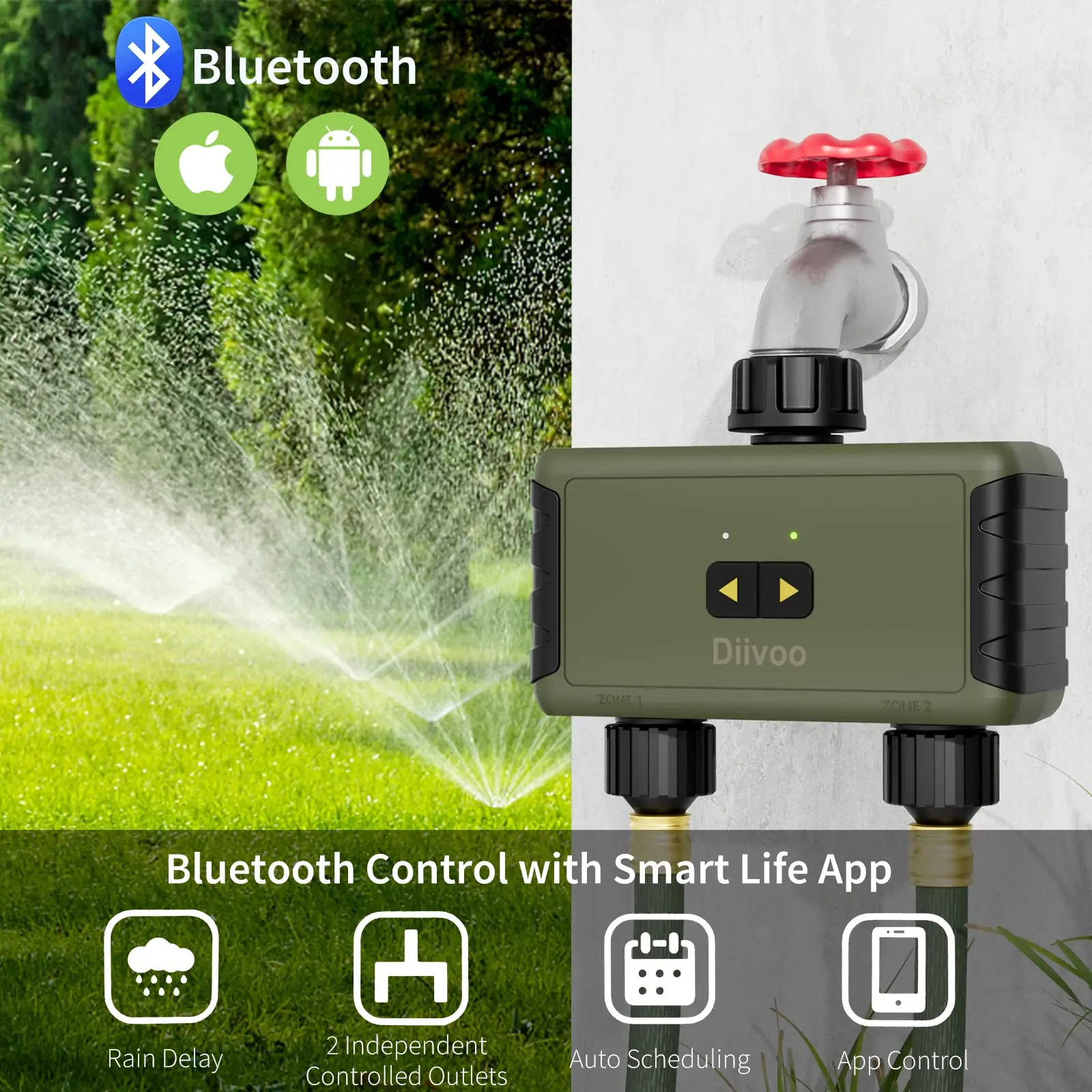 Arroseur programmable Diivoo p - Smart Garden Hose Timer avis et prix